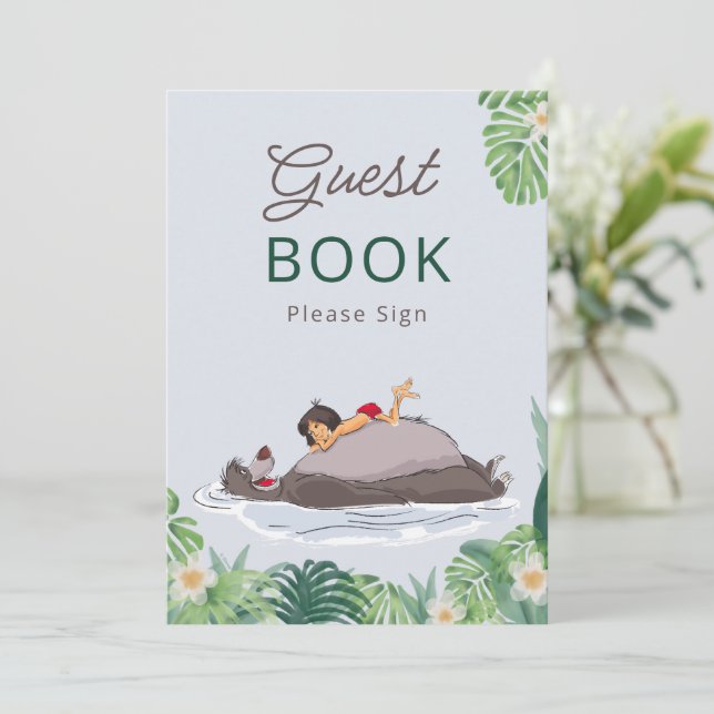 The Jungle Book Baby Shower Guest Book Invitation (Standing Front)