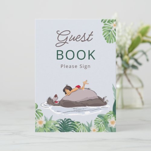 The Jungle Book Baby Shower Guest Book Invitation