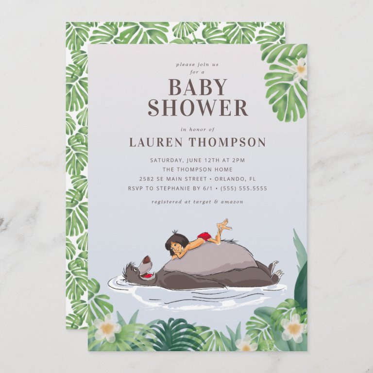 The Jungle Book Baby Shower Invitation