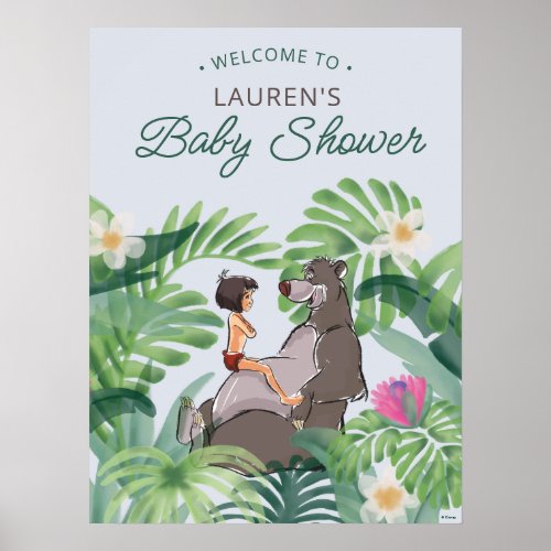 The Jungle Book Baby Shower Poster