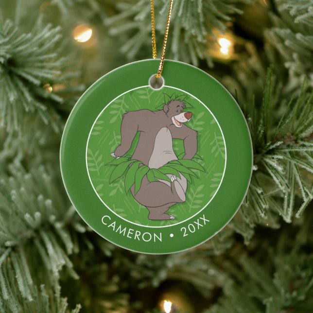 The Jungle Book Baloo with Grass Skirt Ceramic Ornament (Tree)