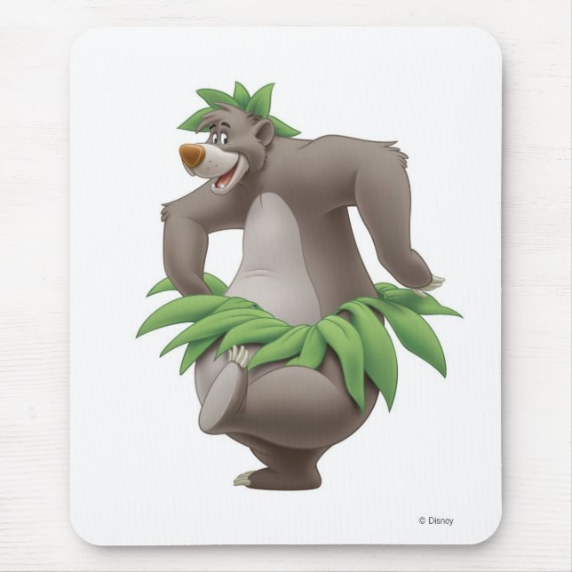 The Jungle Book Baloo with Grass Skirt Disney Mouse Pad (Front)