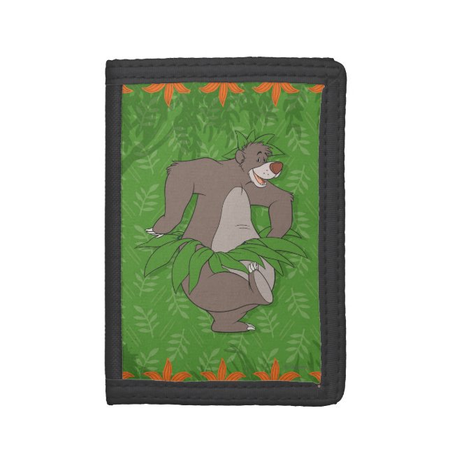 The Jungle Book Baloo with Grass Skirt Tri-fold Wallet (Front Vertical)