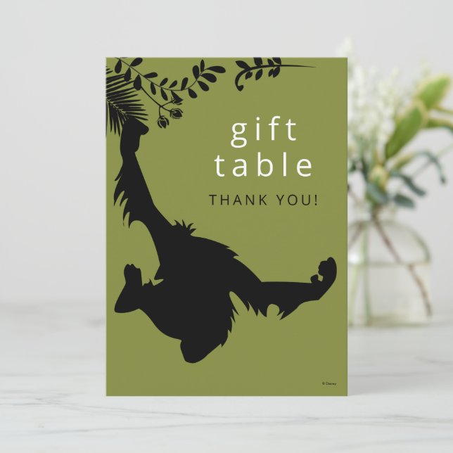 The Jungle Book Birthday Gift Table Invitation (Standing Front)