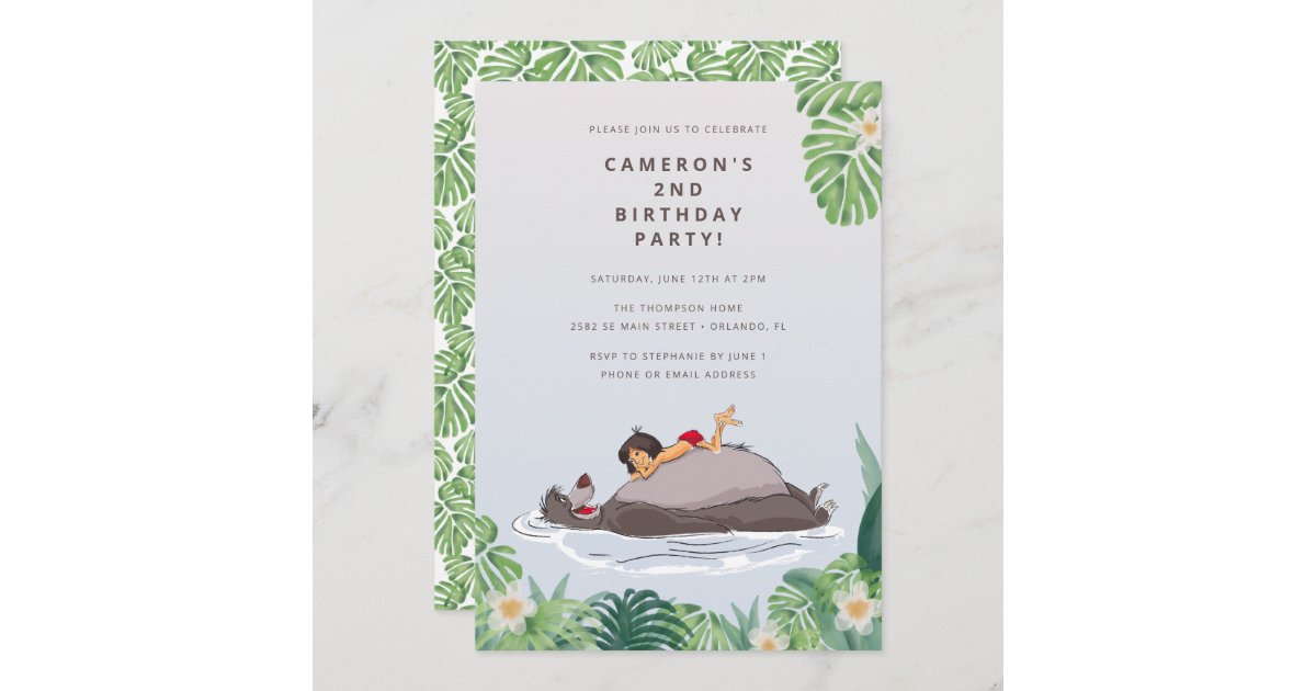The Jungle Book Birthday Invitation | Zazzle