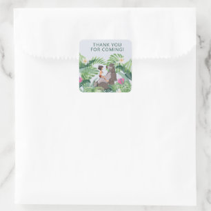 The Jungle Book Birthday Thank You Square Sticker