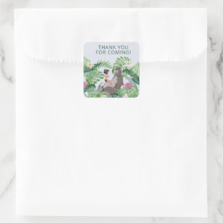 The Jungle Book Birthday Thank You Square Sticker
