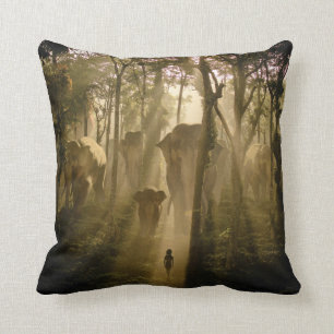 The Jungle Book Elephants Throw Pillow