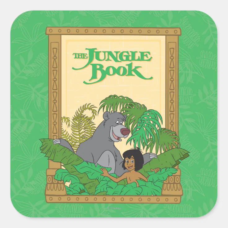 The Jungle Book - Mowgli and Baloo Square Sticker | Zazzle