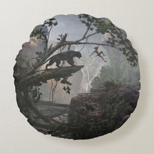 The Jungle Book | Mystery of the Jungle Round Pillow (Front)