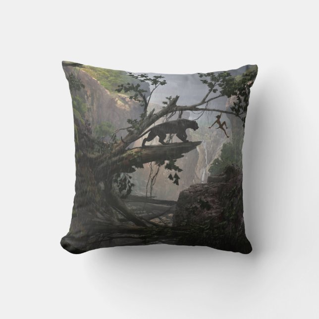 The Jungle Book | Mystery of the Jungle Throw Pillow (Front)