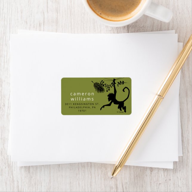 The Jungle Book Silhouette Birthday Label (Insitu)