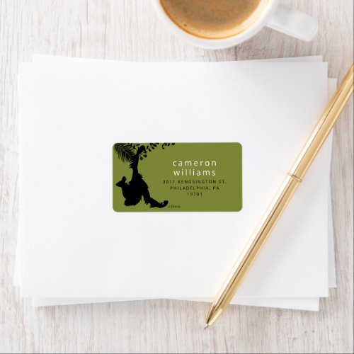 The Jungle Book Silhouette Birthday Label