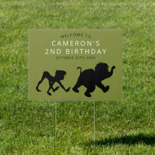 The Jungle Book Silhouette Birthday Sign
