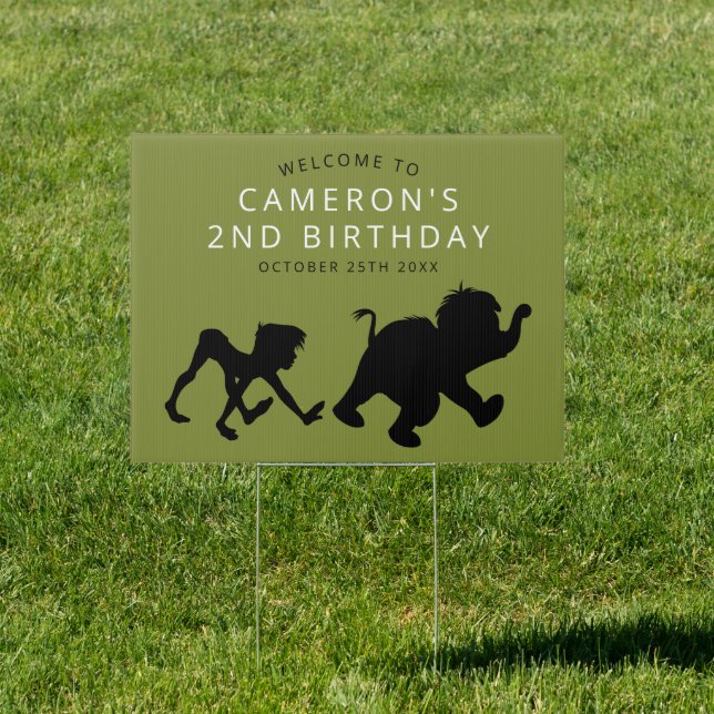 The Jungle Book Silhouette Birthday Sign (Insitu)