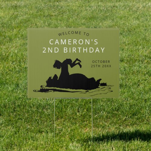 The Jungle Book Silhouette Birthday Sign