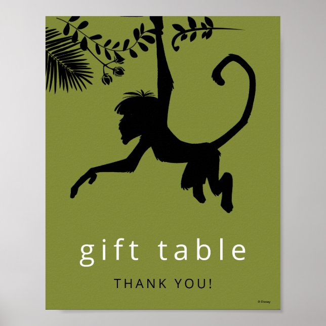 The Jungle Book Silhouette Birthday Table Card Poster (Front)