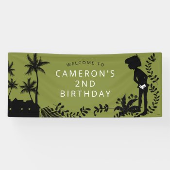 The Jungle Book Silhouette Birthday Welcome Banner by TheJungleBook at Zazzle