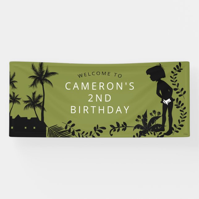 The Jungle Book Silhouette Birthday Welcome Banner (Horizontal)
