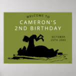 The Jungle Book Silhouette Birthday Welcome Poster at Zazzle