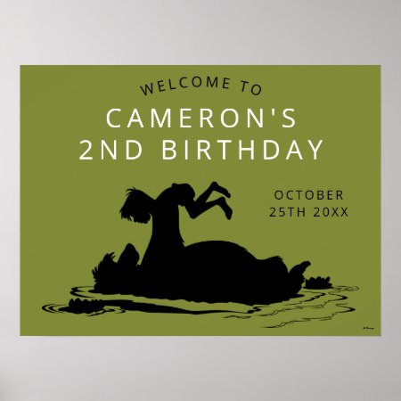 The Jungle Book Silhouette Birthday Welcome Poster