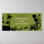 The Jungle Book Silhouette Birthday Welcome Poster at Zazzle