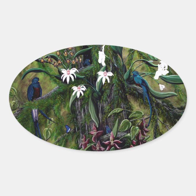 The Jungles of Tikal Oval Sticker (Front)