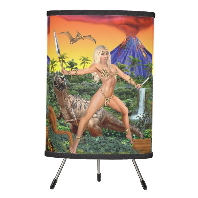 THE JURASSIC JUNGLE TRIPOD LAMP (Front)