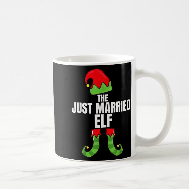 The Just Married Elf Matching Family Christmas Gro Coffee Mug (Right)