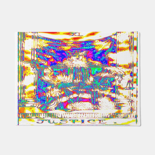 The Justice Tarot Card Doormat (Front)