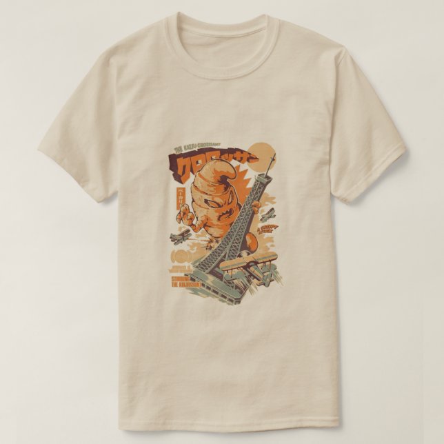 The Kaiju Croissant Effel Paris T-shirt (Design Front)