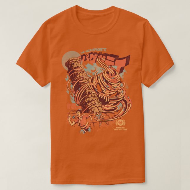 The Kaiju Spaghetti T-Shirt (Design Front)