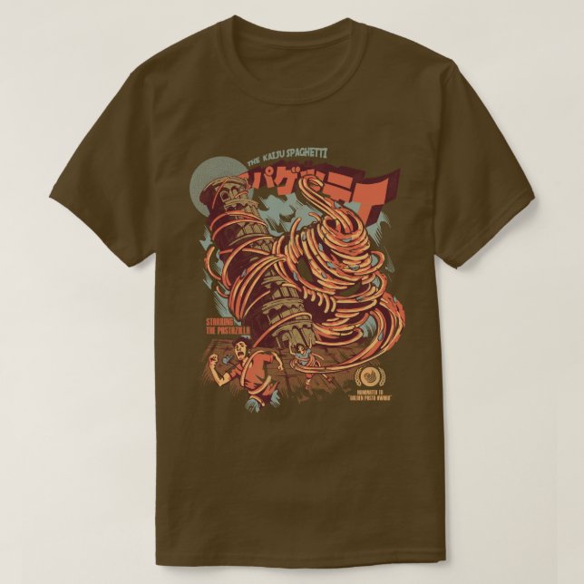 The Kaiju Spaghetti  T-Shirt (Design Front)