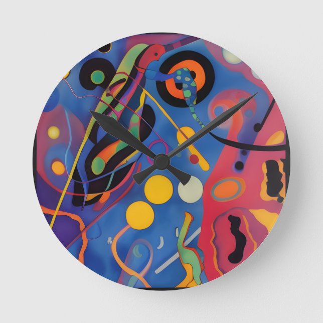 The Kandinsky Bug Round Clock (Front)