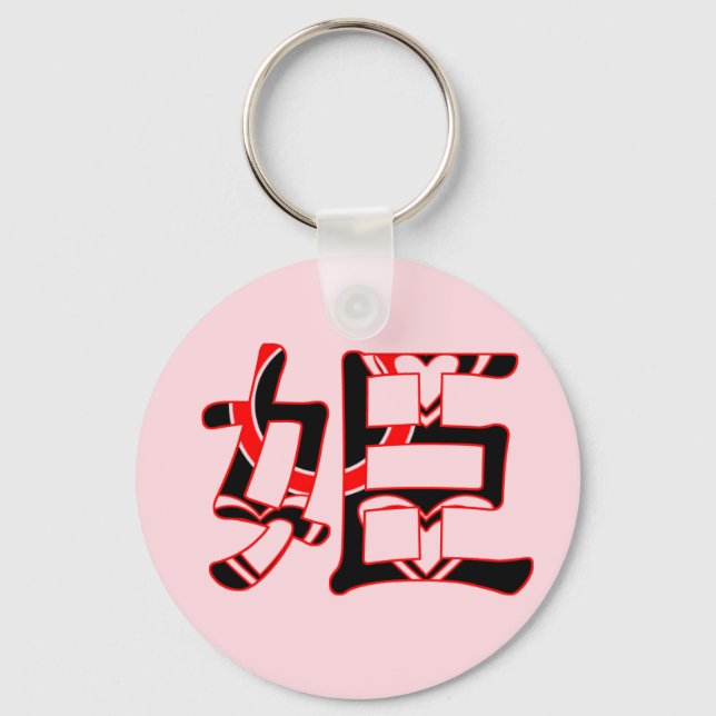 The Kanji character of Princess Keychain (Front)