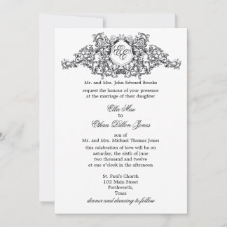 The 'Kate' Monogram Wedding invitation