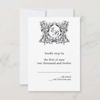The 'Kate' Monogram Wedding RSVP Card