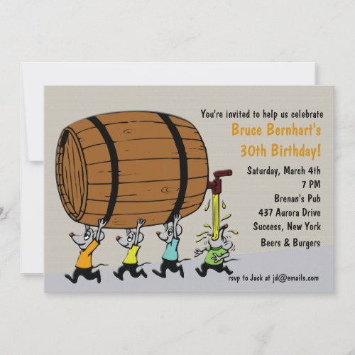 The Keg Party Invitation