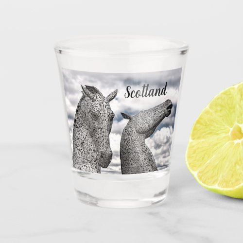 The Kelpies at Falkirk Scotland   Shot Glass
