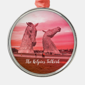 The Kelpies, Falkirk in Scotland Metal Ornament