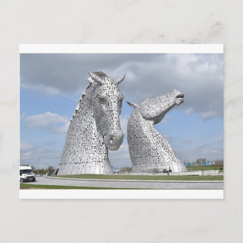 the Kelpies   Helix Park  Falkirk  Scotland Postcard