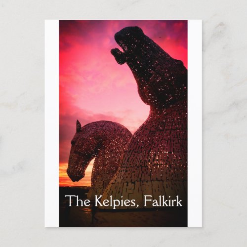 The Kelpies in Falkirk Scotland postcard