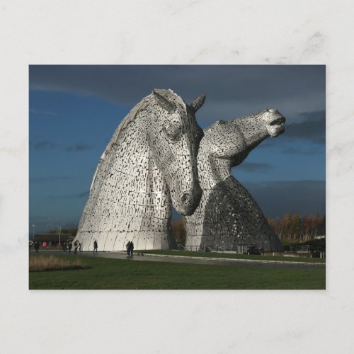 The Kelpies photographed by Mike Paget Postcard