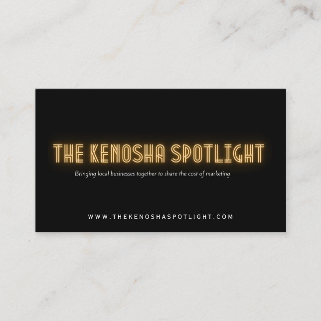 The Kenosha Spotlight Business Card (Front)