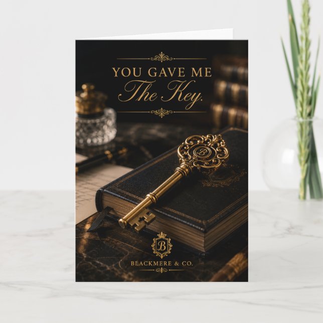 The Key – Elegant Thank You Card | Blackmere & Co. (Front)
