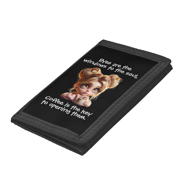 The Key Is Coffee Trifold Wallet (Bottom)