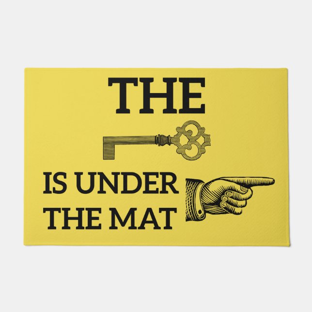 The Key Is Under The Mat Welcome Mat (Front)
