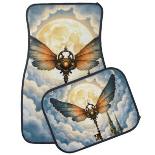The Key of Eternity – Steampunk Wings Car Floor Mat