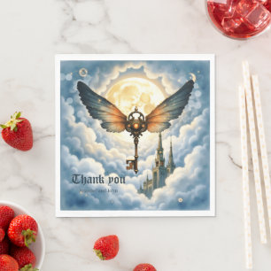 The Key of Eternity – Steampunk Wings  Napkins