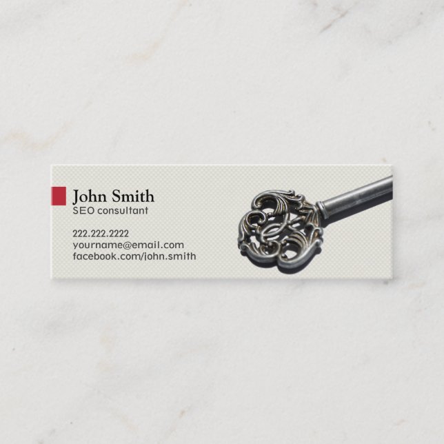 The Key of Your Website Success business card (Front)
